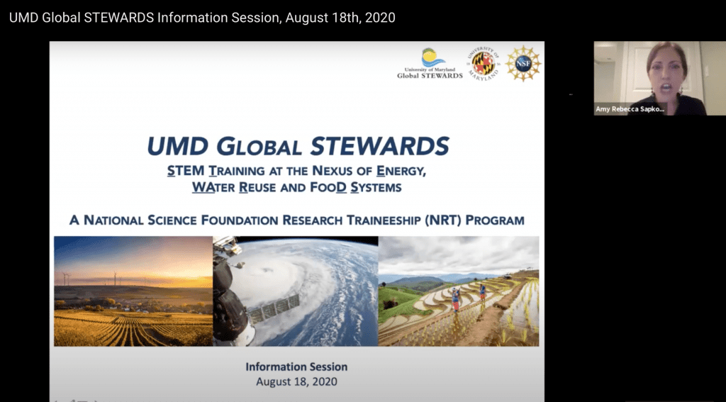 UMD Global STEWARDS Info session held on 08.18.20 available on YouTube
