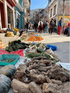 Fresh produce for sale in Banepa