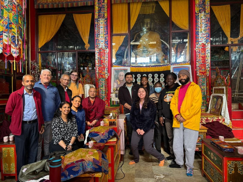 With the Rinpoche of Thrangu Tashi Choling Monastery